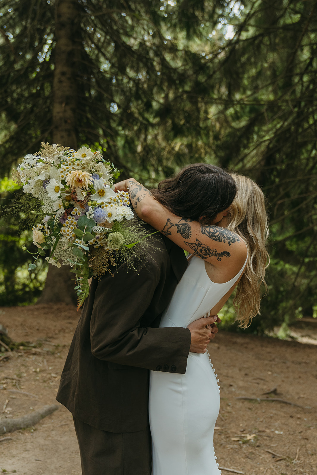 Wedding portraits at Hoyt Arboretum, Portland. 