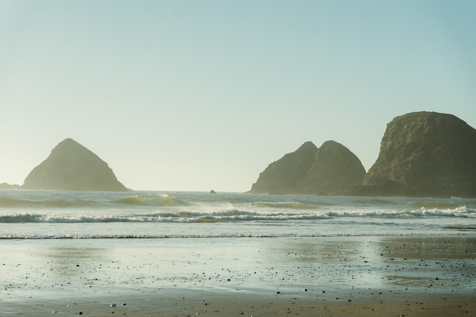 The sun sets on the Oregon Coast