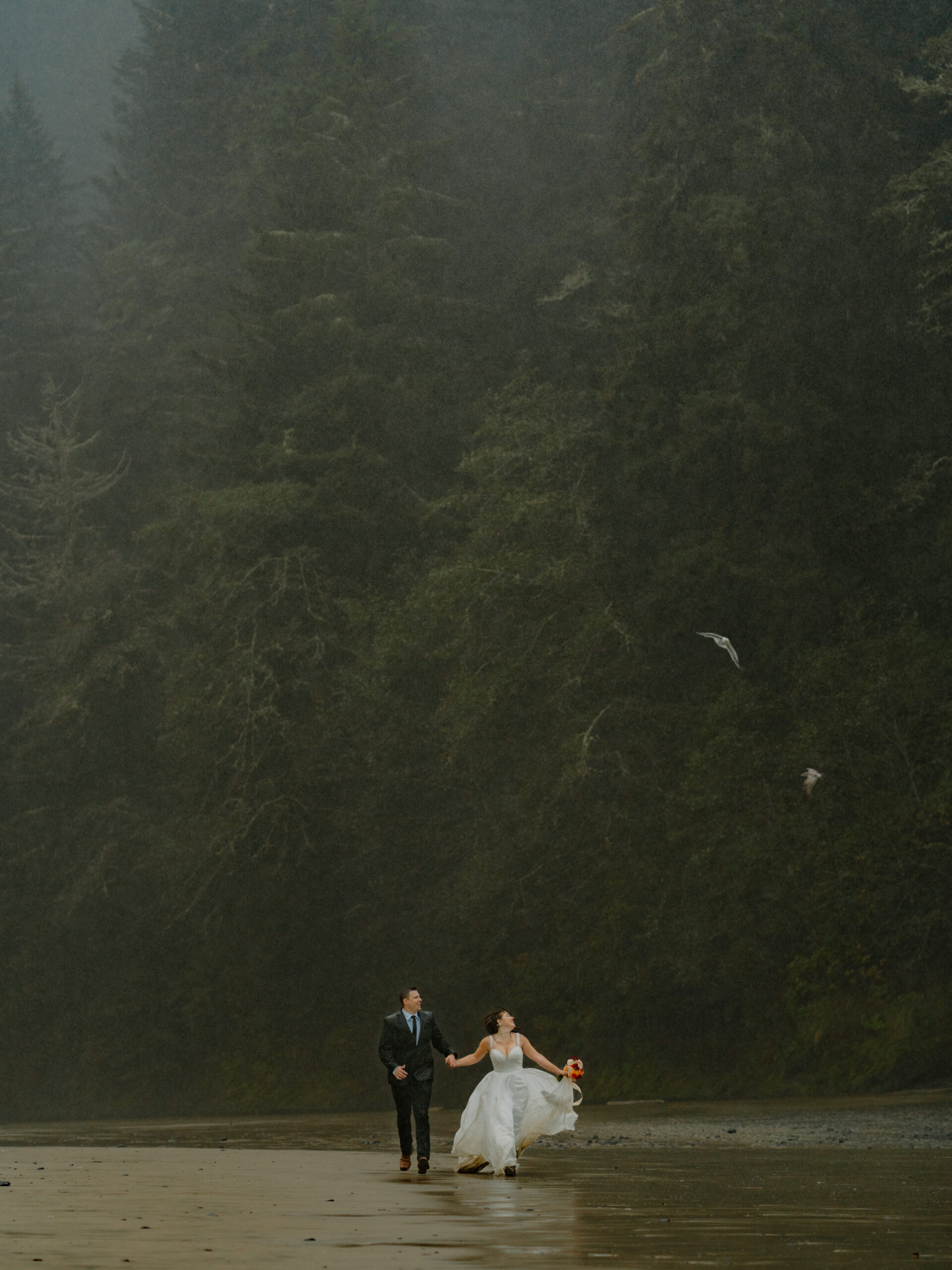 Oregon coast elopement photo.