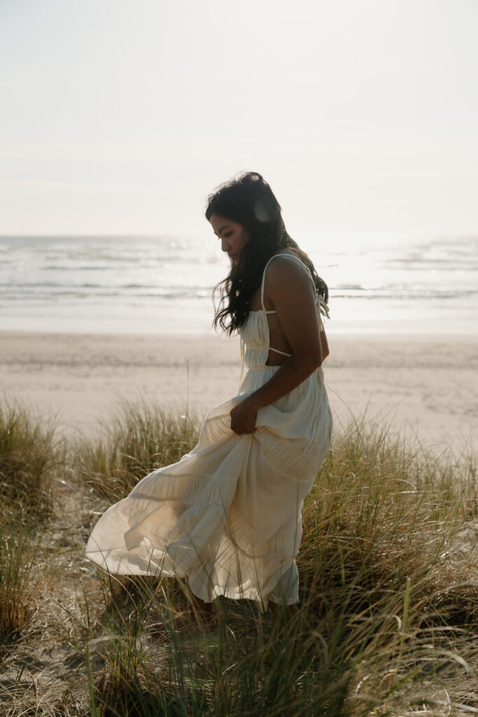 cannon beach engagement photo