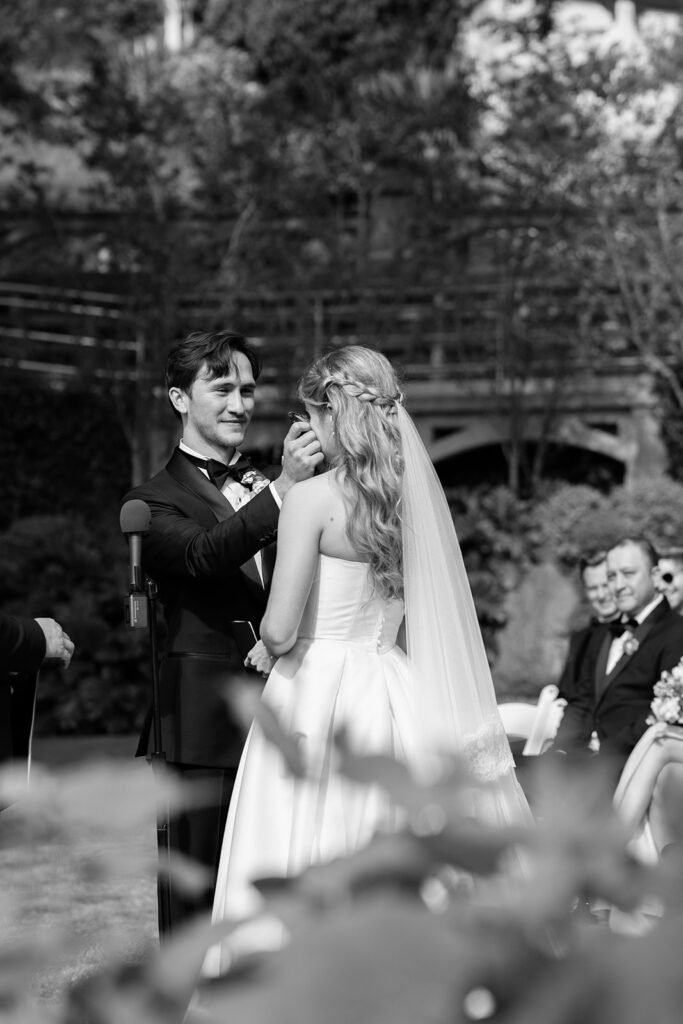 Exchanging vows in the garden at Roche Harbor Resort on San Juan Island. There was not a dry eye in the place.